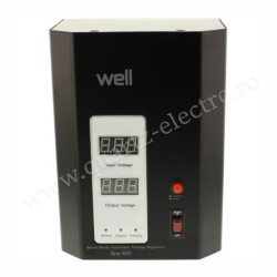 STABILIZATOR AUTOMAT DE TENSIUNE CU SERVOMOTOR 500VA/300W WELL STABILIZATOR AUTOMAT DE TENSIUNE CU SERVOMOTOR 500VA/300W WELL