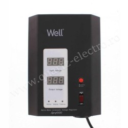 STABILIZATOR AUTOMAT DE TENSIUNE CU SERVOMOTOR 1000VA/600W WELL STABILIZATOR AUTOMAT DE TENSIUNE CU SERVOMOTOR 1000VA/600W WELL