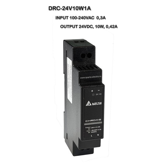 SURSA INDUSTRIALA CHROME 24VDC 0,42A 10W DELTA DRC-24V10W1A SURSA INDUSTRIALA CHROME 24VDC 0,42A 10W DELTA DRC-24V10W1A