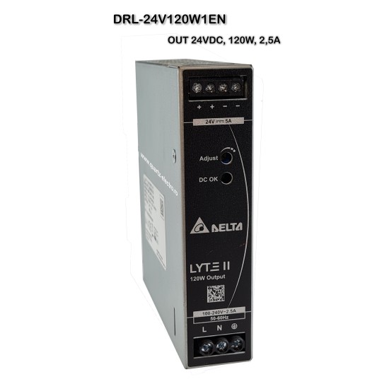 SURSA INDUSTRIALA 24VDC 5A 120W DELTA DRL-24V120W1EN SURSA INDUSTRIALA 24VDC 5A 120W DELTA DRL-24V120W1EN