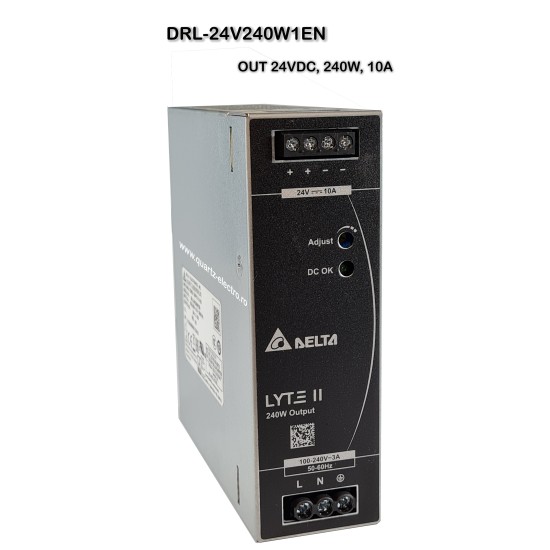 SURSA INDUSTRIALA 24VDC 10A 240W DELTA DRL-24V240W1EN SURSA INDUSTRIALA 24VDC 10A 240W DELTA DRL-24V240W1EN