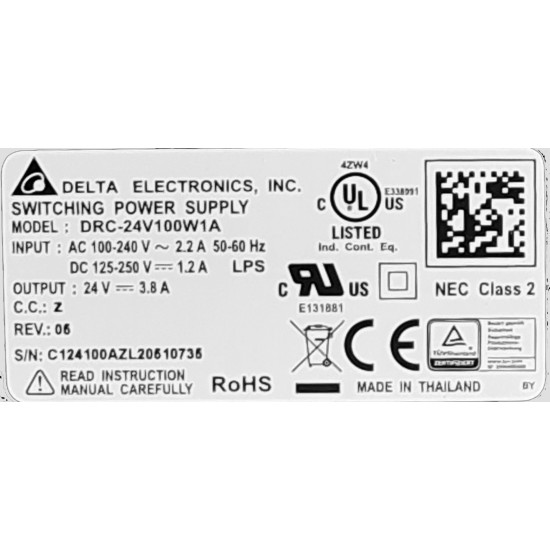 SURSA INDUSTRIALA CHROME 24VDC 3,8A 100W DELTA DRC-24V100W1A SURSA INDUSTRIALA CHROME 24VDC 3,8A 100W DELTA DRC-24V100W1A
