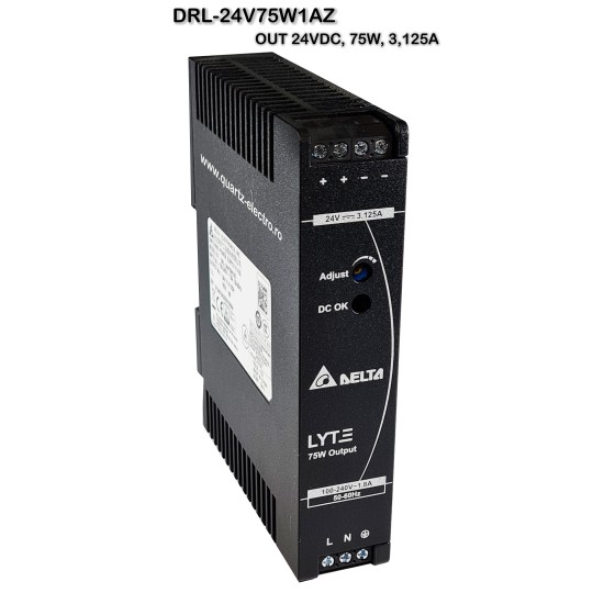 SURSA INDUSTRIALA 24VDC 3,125A 75W DELTA DRL-24V75W1AZ SURSA INDUSTRIALA 24VDC 3,125A 75W DELTA DRL-24V75W1AZ