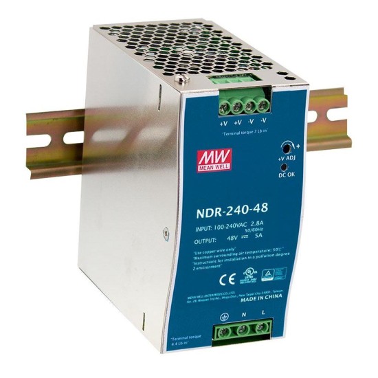 SURSA INDUSTRIALA 240W 24V 10A MEAN WELL NDR-240-24 SURSA INDUSTRIALA 240W 24V 10A MEAN WELL NDR-240-24