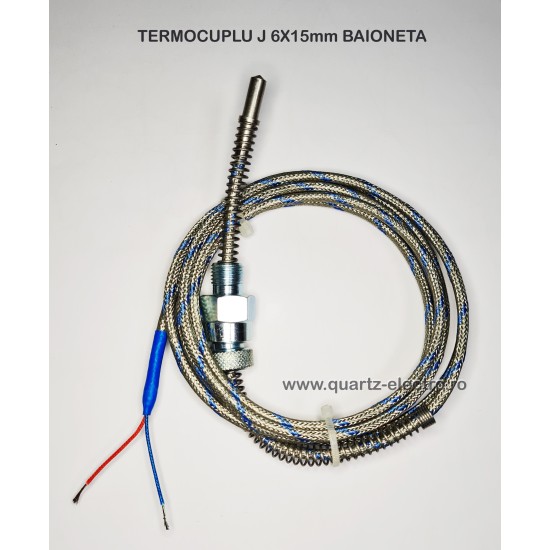 TERMOCUPLU J 6X15mm BAIONETA TERMOCUPLU J 6X15mm BAIONETA