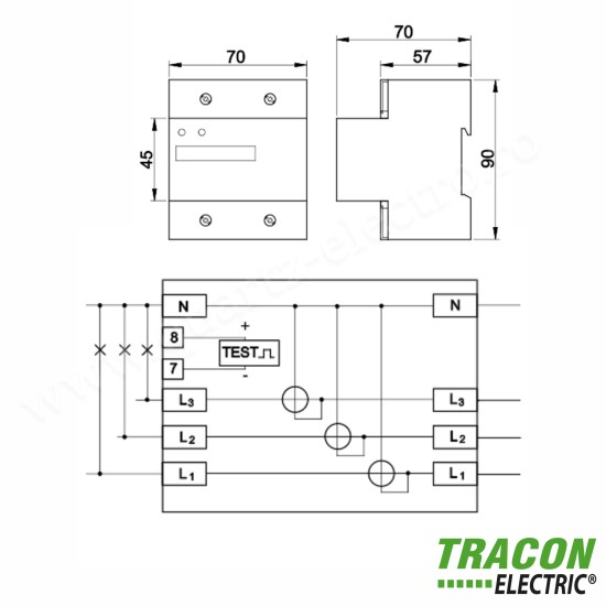 CONTOR ELECTRONIC TRIFAZAT DE ENERGIE ELECTRICA, AFISAJ LCD, 4 MOD TRACON CONTOR ELECTRONIC TRIFAZAT DE ENERGIE ELECTRICA, AFISAJ LCD, 4 MOD TRACON