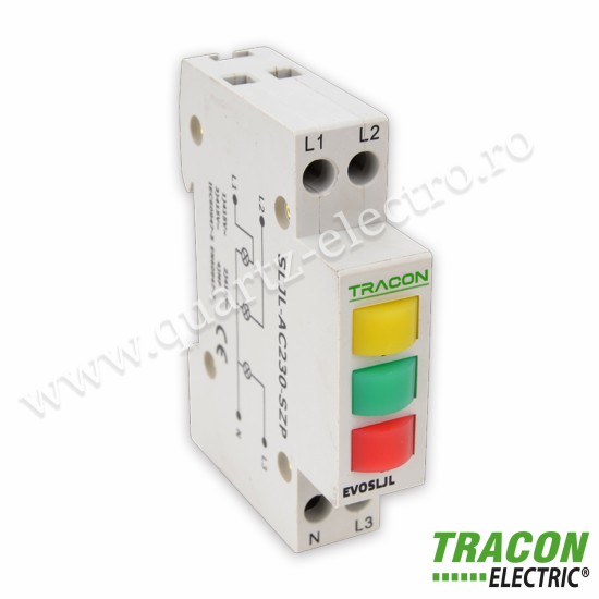Lampă de semnalizare modulară cu LED, galben, verde, roşu 230V Lampă de semnalizare modulară cu LED, galben, verde, roşu 230V