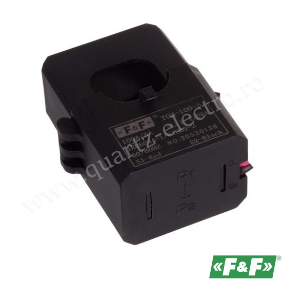 TRANSFORMATOR DE CURENT MINIATURAL CU MIEZ DETASABIL 100/5A 1.5VA TOM-100-5 F&F