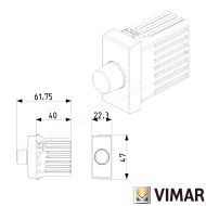 VARIATOR 230V 100-500W PUSH-PUSH ALB VIMAR NEVE 09153