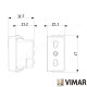 PRIZA ST ITALIAN 1 MODUL ALB VIMAR NEVE 09203