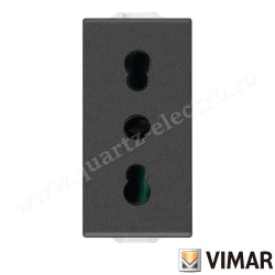 PRIZA ST ITALIAN 1 MODUL NEGRU VIMAR NEVE 09203.CM PRIZA ST ITALIAN 1 MODUL NEGRU VIMAR NEVE 09203.CM