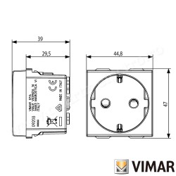 PRIZA SCHUKO ST GERMAN 2 MODULE ALB VIMAR NEVE 09208 PRIZA SCHUKO ST GERMAN 2 MODULE ALB VIMAR NEVE 09208