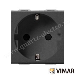PRIZA SCHUKO ST GERMAN 2 MODULE NEGRU VIMAR NEVE 09208.CM PRIZA SCHUKO ST GERMAN 2 MODULE NEGRU VIMAR NEVE 09208.CM