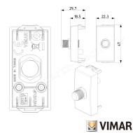 PRIZA COAXIALA ALB MAMA TIP F VIMAR NEVE 09318 