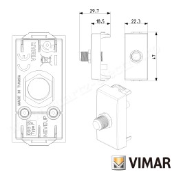 PRIZA COAXIALA ALB MAMA TIP F VIMAR NEVE 09318 PRIZA COAXIALA ALB MAMA TIP F VIMAR NEVE 09318