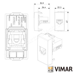 PRIZA RJ45 NETSAFE UTP ALBA VIMAR NEVE 09338.9 PRIZA RJ45 NETSAFE UTP ALBA VIMAR NEVE 09338.9
