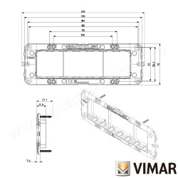 SUPORT 7 MODULE CU SURUBURI VIMAR NEVE 09617 SUPORT 7 MODULE CU SURUBURI VIMAR NEVE 09617