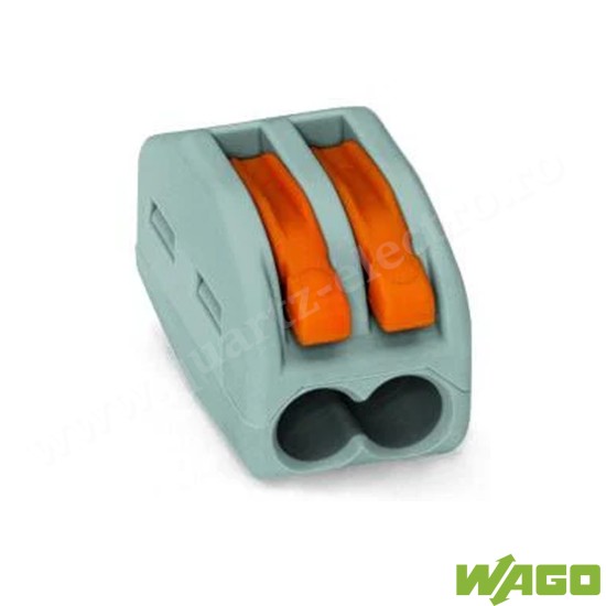 CONECTOR 2P, CONDUCTOR FLEXIBIL/RIGID, 0,5-4mm 222-412 WAGO CONECTOR 2P, CONDUCTOR FLEXIBIL/RIGID, 0,5-4mm 222-412 WAGO