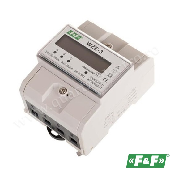 CONTOR TRIFAZAT ABS, 80A, IP20 F&F CONTOR TRIFAZAT ABS, 80A, IP20 F&F